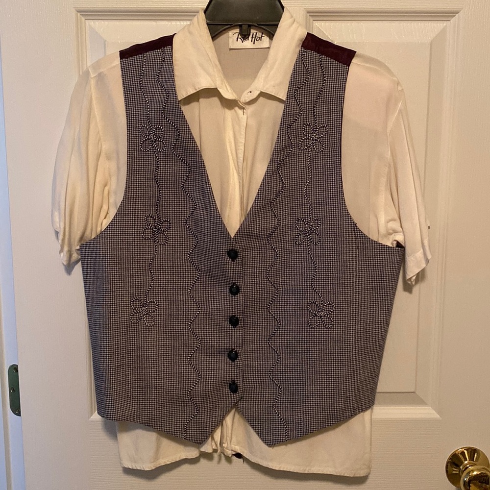 Vintage Top with Vest Set
